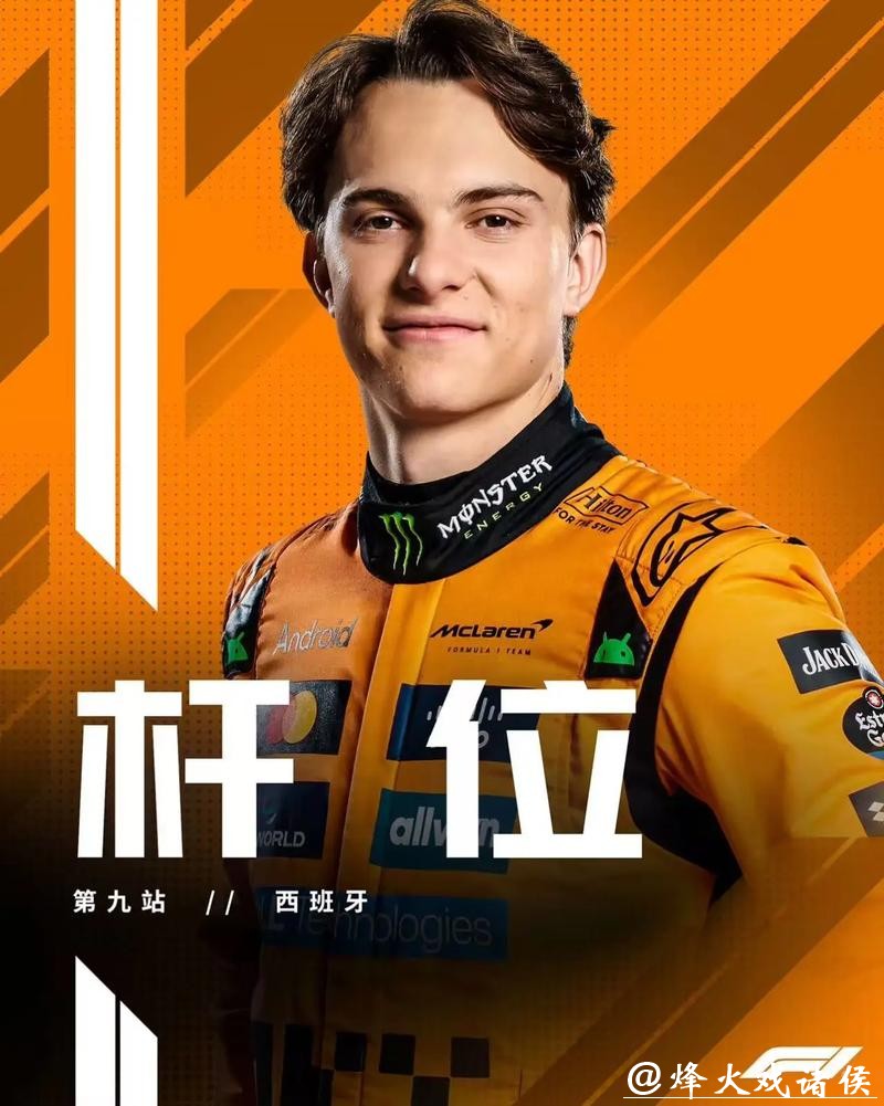 F1西班牙大奖赛排位赛：皮亚斯特里夺得杆位